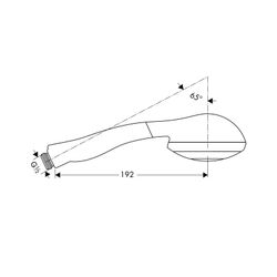 Hansgrohe AXOR Handbrause für Carlton, 70mm, 2 Strahlarten, 14l/min, G 1/2", Chrom,... HANSGROHE-17850000 4011097234045 (Abb. 1)