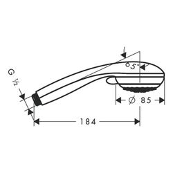 hansgrohe Crometta 85 Handbrause Multi 16l/min, Chrom... HANSGROHE-28563000 4011097570129 (Abb. 1)