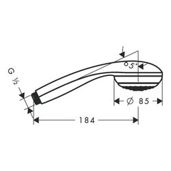 hansgrohe Crometta 85 Handbrause Mono EcoSmart plus 6l/min, Chrom... HANSGROHE-28561000 4011097570105 (Abb. 1)