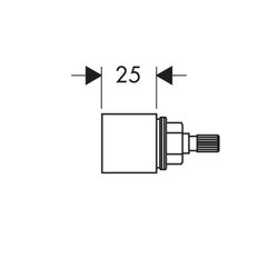 hansgrohe Verlängerung Unterputz-Ventil 25mm... HANSGROHE-96370000 4011097345000 (Abb. 1)