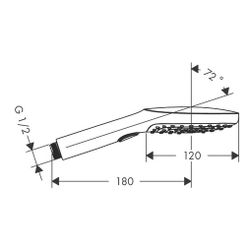 hansgrohe Raindance Select E Handbrause 120mm 3jet 8,5l/min EcoSmart, Weiß/Chrom... HANSGROHE-26521400 4011097706092 (Abb. 1)