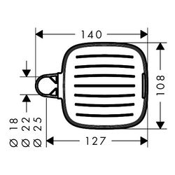 hansgrohe Casetta Seifenschale E, Chrom... HANSGROHE-26519000 4011097693200 (Abb. 1)