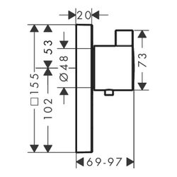 hansgrohe Shower Select Thermostat HighFlow Unterputz Chrom für 1 Verbraucher und e... HANSGROHE-15761000 4011097719863 (Abb. 1)