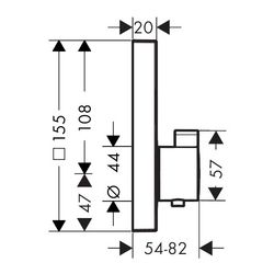 hansgrohe Shower Select Thermostat Unterputz, Mattschwarz für 2 Verbraucher... HANSGROHE-15763670 4059625230916 (Abb. 1)