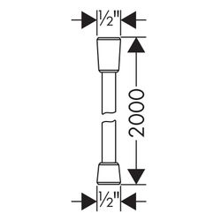 hansgrohe Isiflex Brauseschlauch 2m, Chrom... HANSGROHE-28274000 4011097314020 (Abb. 1)