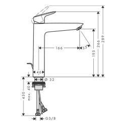 hansgrohe Logis Einhebel-Waschtischmischer 190mm 5l/min Chrom mit Zugstangen-Garnit... HANSGROHE-71090000 4011097738628 (Abb. 1)