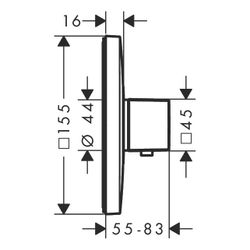 hansgrohe Ecostat E Thermostat Unterputz, Chrom... HANSGROHE-15705000 4011097741727 (Abb. 1)