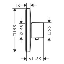 hansgrohe Ecostat E Thermostat HighFlow Unterputz, Chrom... HANSGROHE-15706000 4011097741710 (Abb. 1)