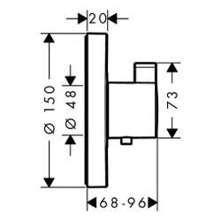 hansgrohe Shower Select S Thermostat HighFlow Unterputz, Chrom... HANSGROHE-15741000 4011097741369 (Abb. 1)