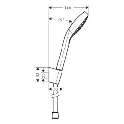 hansgrohe Croma Select E Brausehalterset 110mm 1jet/Porter 16l/min mit Brauseschlau... HANSGROHE-26424400 4011097757049 (Abb. 1)