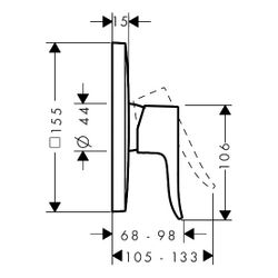 hansgrohe Metris Brausenmischer Unterputz Fertigset eckig, Chrom... HANSGROHE-31456000 4011097748467 (Abb. 1)