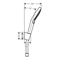 hansgrohe Raindance Select S Brausehalterset 120mm 15l/min 3jet Chrom mit Brausesch... HANSGROHE-26721000 4011097758121 (Abb. 1)