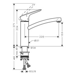 hansgrohe Logis M31 Einhebel-Küchenmischer 160mm 1jet, Chrom... HANSGROHE-71832000 4011097766454 (Abb. 1)