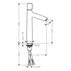 hansgrohe Talis Select S Waschtischmischer 190mm 5l/min ohne Garnitur, Chrom... HANSGROHE-72045000 4011097770178 (Abb. 1)