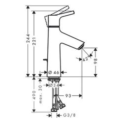 hansgrohe Waschtischmischer 100 Talis S LowFlow chrom... HANSGROHE-72024000 4011097770123 (Abb. 1)