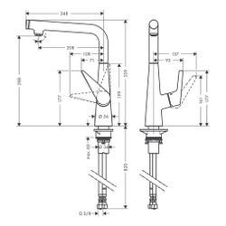 hansgrohe Talis Select M51, Einhebel-Küchenmischer 300mm 9l/min 1jet, Chrom... HANSGROHE-72820000 4011097772721 (Abb. 1)