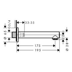 hansgrohe Talis S Wanneneinlauf, Chrom... HANSGROHE-72410000 4011097770420 (Abb. 1)