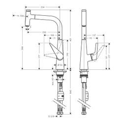 hansgrohe Talis Select M51, Einhebel-Küchenmischer 300mm 8l/min Edelstahl Finish, A... HANSGROHE-72821800 4011097772769 (Abb. 1)