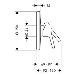 hansgrohe Talis S Brausenmischer Unterputz 29,3l/min Fertigset, Chrom... HANSGROHE-72605000 4011097770444 (Abb. 1)