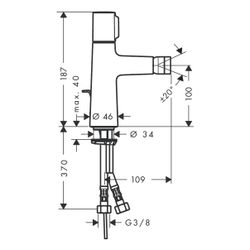 hansgrohe Bidetmischer 100 Talis Select S chrom... HANSGROHE-72202000 4011097775494 (Abb. 1)