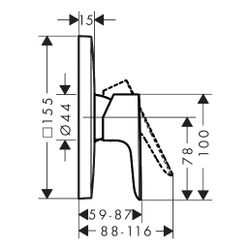 hansgrohe Talis E Einhebel-Brausemischer Unterputz 29,3l/min, Mattschwarz für iBox ... HANSGROHE-71765670 4059625232439 (Abb. 1)