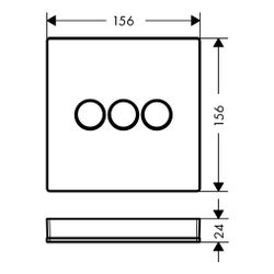 hansgrohe Shower Select Glas Ventil Unterputz Weiß/Chrom für 3 Verbraucher... HANSGROHE-15736400 4011097777504 (Abb. 1)