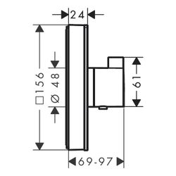 hansgrohe Shower Select Glas Thermostat HighFlow Unterputz, Weiß/Chrom... HANSGROHE-15734400 4011097777528 (Abb. 1)