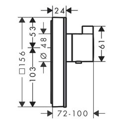 hansgrohe Shower Select Glas Thermostat HighFlow Unterputz Weiß/Chrom für 1 Verbrau... HANSGROHE-15735400 4011097777511 (Abb. 1)