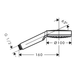 hansgrohe Crometta Handbrause 100mm 1jet 14l/min, Weiß/Chrom... HANSGROHE-26331400 4011097780672 (Abb. 1)