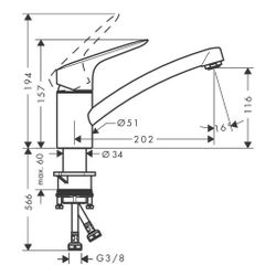 hansgrohe Logis M31 Einhebel-Küchenmischer 120mm 1jet, Chrom... HANSGROHE-71830000 4011097761268 (Abb. 1)