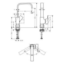 hansgrohe Metropol Einhebel-Waschtischmischer 230mm 5l/min Chrom Ausladung 165mm, H... HANSGROHE-32511000 4011097812588 (Abb. 1)