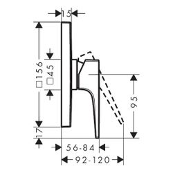 hansgrohe Metropol Einhebel-Brausemischer Unterputz 29,3l/min Chrom mit Hebelgriff ... HANSGROHE-32565000 4011097826066 (Abb. 1)