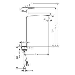 hansgrohe Metropol Einhebel-Waschtischmischer 260mm 5l/min Mattweiß 204mm, Hebelgri... HANSGROHE-32512700 4059625231517 (Abb. 1)