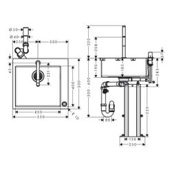 hansgrohe Spülencombi 450 C71-F450-06 chrom... HANSGROHE-43201000 4059625006887 (Abb. 1)