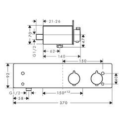 hansgrohe Thermostat ShowerTablet 350 Brause Aufputz DN15 weiß/chrom... HANSGROHE-13102400 4059625000007 (Abb. 1)