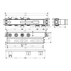 hansgrohe RainSelect Grundkörper für 2 Verbraucher... HANSGROHE-15310180 4011097815602 (Abb. 1)