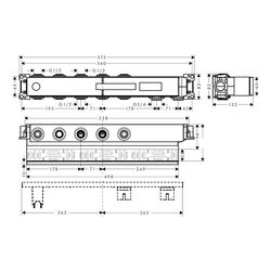 hansgrohe RainSelect Grundkörper für 3 Verbraucher... HANSGROHE-15311180 4059625034057 (Abb. 1)