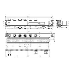 hansgrohe RainSelect Grundkörper für 4 Verbraucher... HANSGROHE-15312180 4059625034040 (Abb. 1)
