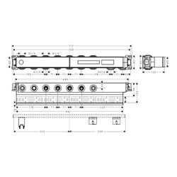 hansgrohe RainSelect Grundkörper für 5 Verbraucher... HANSGROHE-15313180 4059625034033 (Abb. 1)