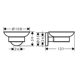 hansgrohe Logis Universal Seifenschale, Chrom... HANSGROHE-41715000 4059625123058 (Abb. 1)