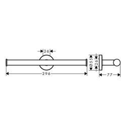 hansgrohe Logis Universal Toilettenpapierhalter doppelt, Chrom... HANSGROHE-41717000 4059625123126 (Abb. 1)