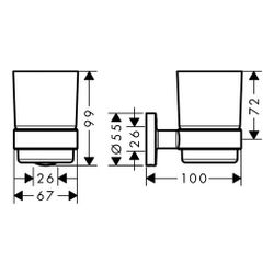 hansgrohe Logis Universal Zahnputzbecher, Chrom... HANSGROHE-41718000 4059625123041 (Abb. 1)