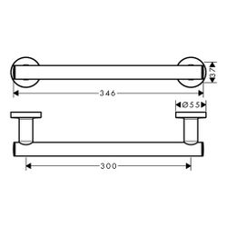 hansgrohe Logis Universal Haltestange, Chrom... HANSGROHE-41713000 4059625123102 (Abb. 1)