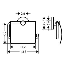 hansgrohe Logis Universal Toilettenpapierhalter mit Deckel, Chrom... HANSGROHE-41723000 4059625123119 (Abb. 1)