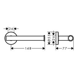 hansgrohe Logis Universal Toilettenpapierhalter, Chrom... HANSGROHE-41726000 4059625123072 (Abb. 1)