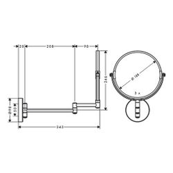 hansgrohe Logis Universal Rasierspiegel, Chrom... HANSGROHE-73561000 4059625131503 (Abb. 1)