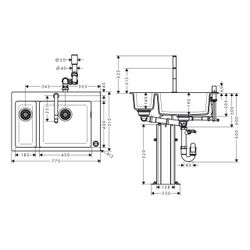 hansgrohe Select 200 Spülencombi 635 C51-F635-09 chrom... HANSGROHE-43220000 4059625100479 (Abb. 1)