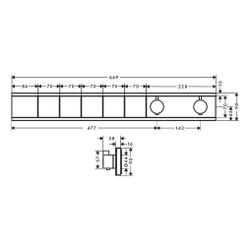 hansgrohe RainSelect Thermostat Unterputz für 5 Verbraucher, Mattweiß... HANSGROHE-15384700 4059625201213 (Abb. 1)