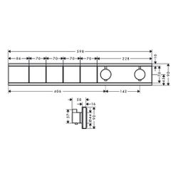 hansgrohe RainSelect Thermostat Unterputz für 4 Verbraucher, Chrom... HANSGROHE-15382000 4059625201275 (Abb. 1)