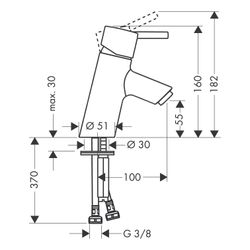 hansgrohe Talis S Einhebel-Waschtischmischer 70mm 5l/min Chrom ohne Garnitur... HANSGROHE-32031000 4011097397399 (Abb. 1)